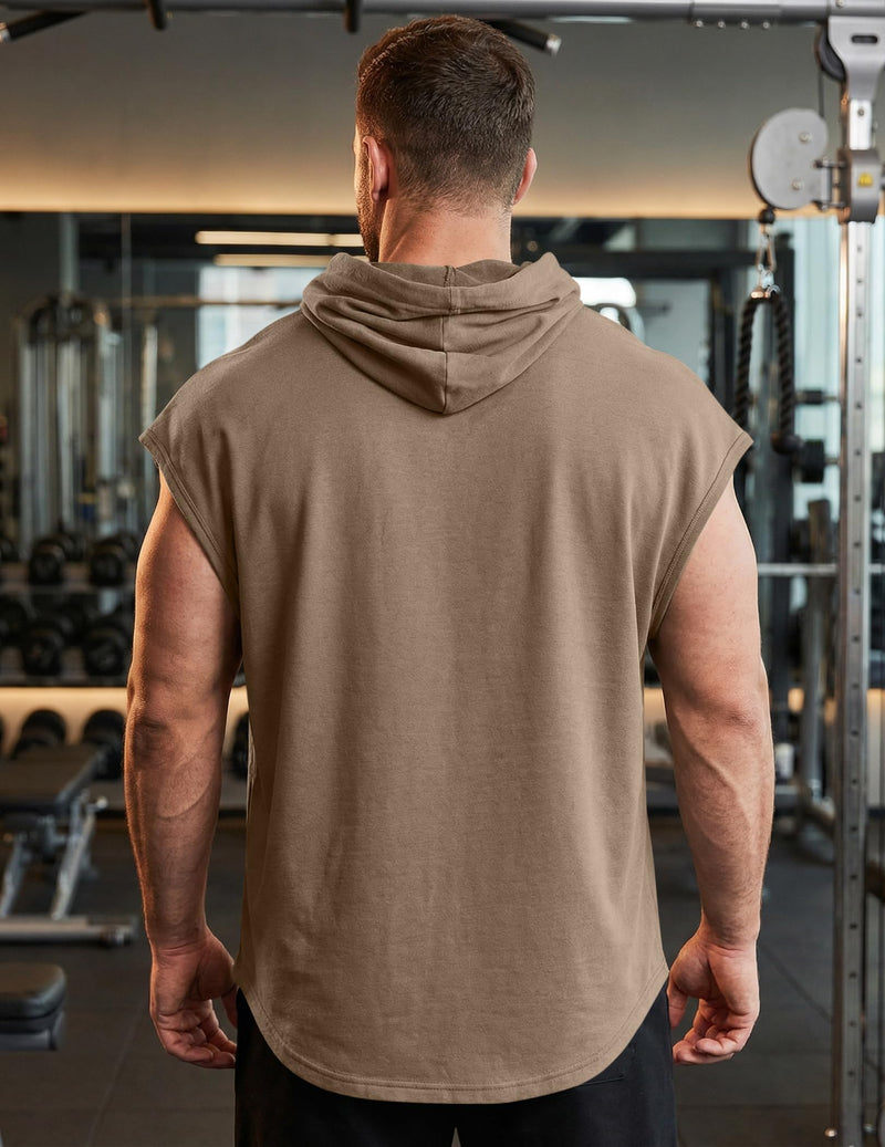 JMIERR Men's Drawstring Hooded Shirts - Casual Loose Fit Cotton Hoodies Tee Shirt for Daily Wear Khaki XX-Large - BeesActive Australia