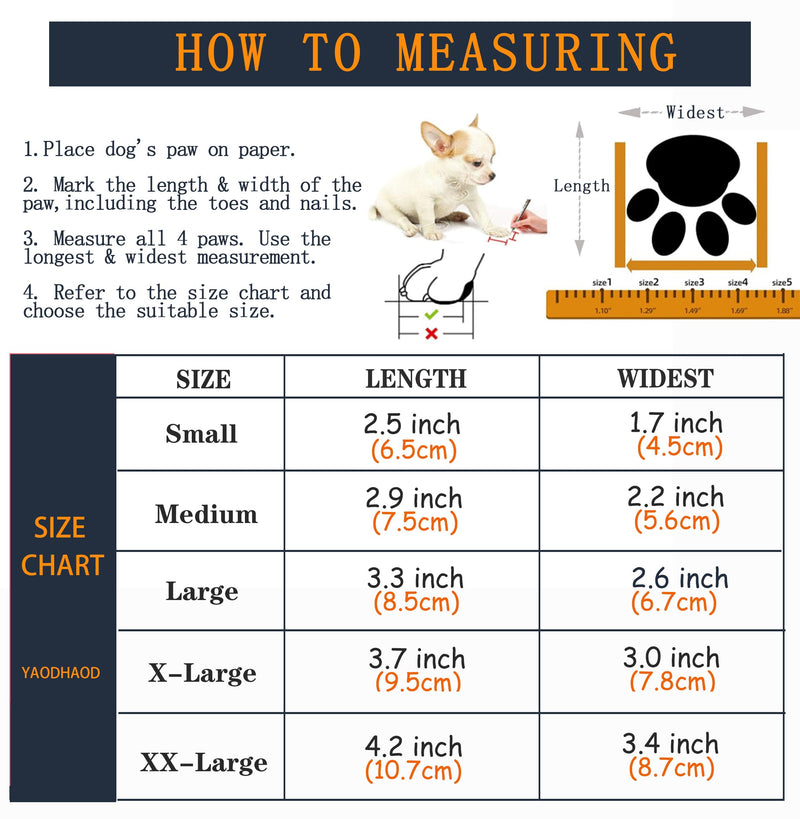 YAODHAOD Dog Snow Boots Breathable Socks，Dog Shoes Fleece Snow Booties for Medium to Large Dogs，with Reflective Straps Anti-Slip Sole，Dog Boots & Paw Protectors for Indoor (Black, XX-Large) Black - BeesActive Australia