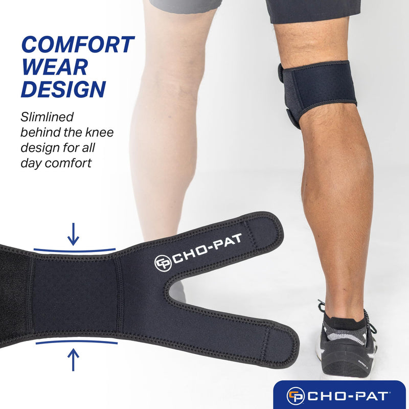 Cho-Pat Dual Action Lite, Adjustable & Lightweight Knee Support Strap for Tendonitis, Meniscus Tears, and Pain Relief, Small/Medium - BeesActive Australia