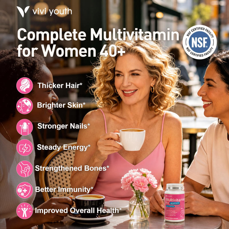 15-in-1 Multivitamin for Women, 90 Tablets, 30-Day Supply | 5000mcg Biotin+Beauty Blend, 7 High-Potency B Vitamins, D3 & Calcium, Hair|Skin|Nail Health, Energy, Immunity & Bone Support