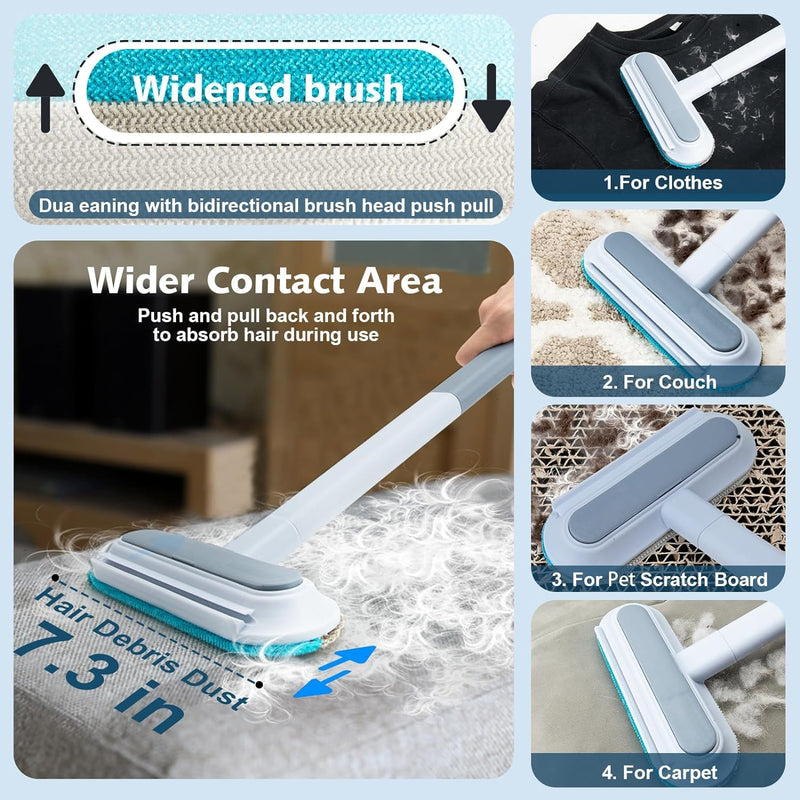 Pet hair remover, animal hair remover, lint brush animal hair set, cat hair remover reusable, animal hair remover lint brush for sofas, scratching posts and carpet - BeesActive Australia