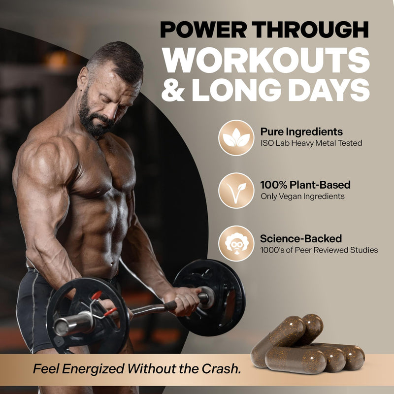 Essencraft Atlas X Testosterone Supplement for Men – 10-in-1 Natural Testosterone Booster & Muscle Booster w/Shilajit, Zinc, Tongkat Ali, & More (120 Capsules) 1