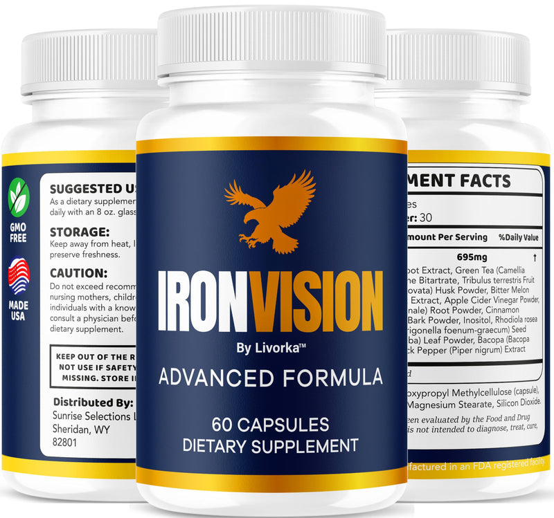(5 Pack) Iron Vision Eye Supplement Capsules - Official Iron Vision Advanced Premium Support Pills - Maximum Strength, Natural Vitamins For Overall Health & Wellness Reviews, 300 Capsules For 5 Months