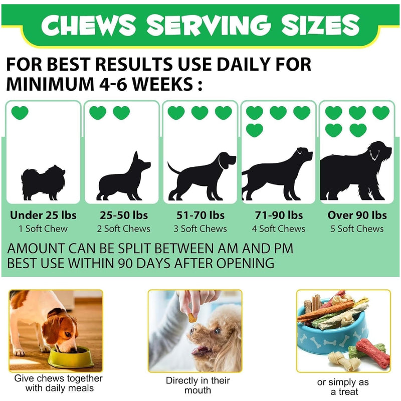 Dog Probiotics for Gut Health – 6 Billion CFU Multi-Strain Digestive Treats – Vet-Formulated Probiotics for Dogs, Dog Diarrhea Treatment, Immune & Skin Support – 60 Duck-Flavoured Chews