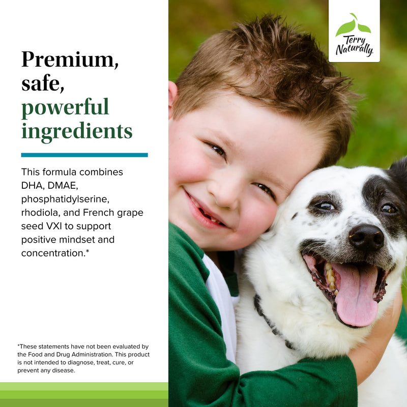 Terry Naturally Calm Kids - Focus, Calm & Relaxation - 60 Count | EchinaGuard Echinacea Angustifolia Children's Supplement - Calm, Focus and Concentration Support - 60 Chewables - Pack of 2