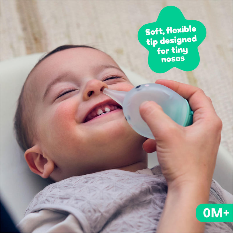 Playhouse MD Booger Buddy Nasal Aspirator Bulb, Narwhal - with LED Light for Babies & Toddlers – BPA-Free Snot Remover for Infant Stuffy Nose and Congestion Relief – Easy to Clean Design