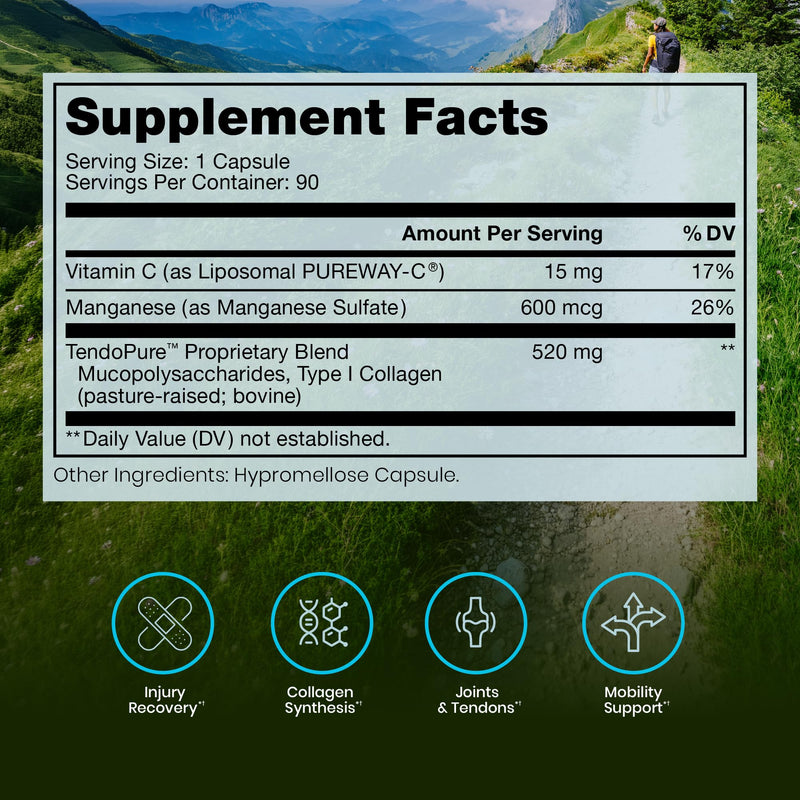 Pure Therapro Rx Acute Injury Tendon & Ligament Support, 90 Capsules | Once-Daily Capsule, Supports Movement & Physical Function, For Men & Women, Made in USA, 90 Servings