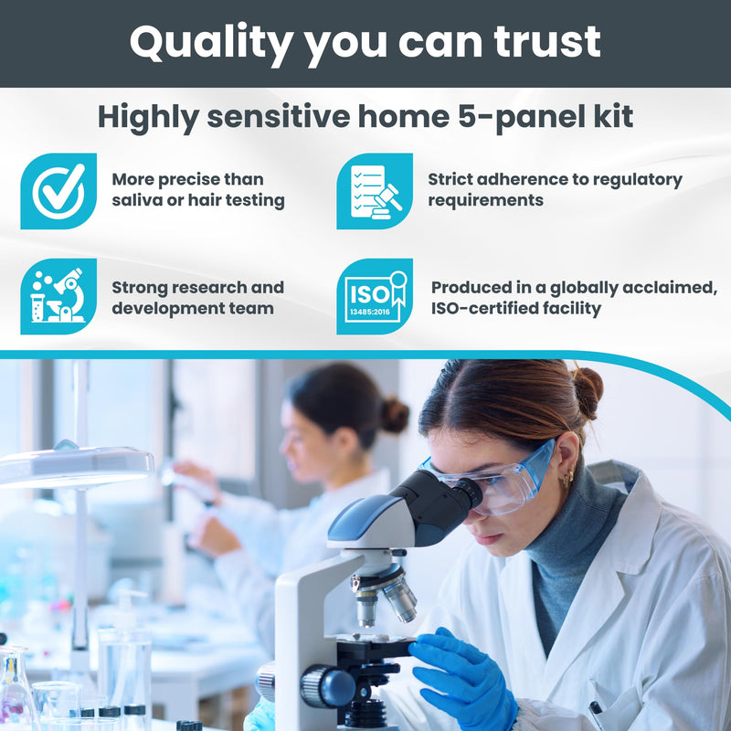 Exploro 5 Panel Drug Test Kit – At Home Urine Drug Test for THC, Cocaine, Opiates, Amphetamines & Benzodiazepines – Rapid & Accurate & Easy At Home Drug Testing Strips (Pack of 3) 3 Count (Pack of 1)