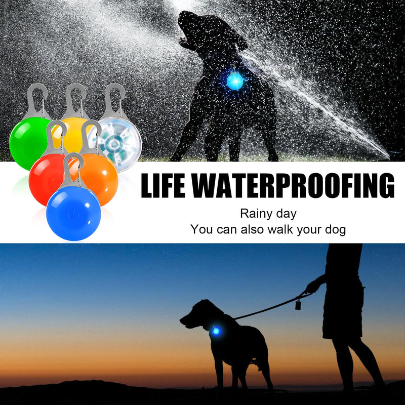 Pack of 12 dog light pendants, flashing light dog, dog safety flashing light clip-on LED light pendant, pet light collar with 3 flashing modes, light pendant for school bags and children - LED - BeesActive Australia