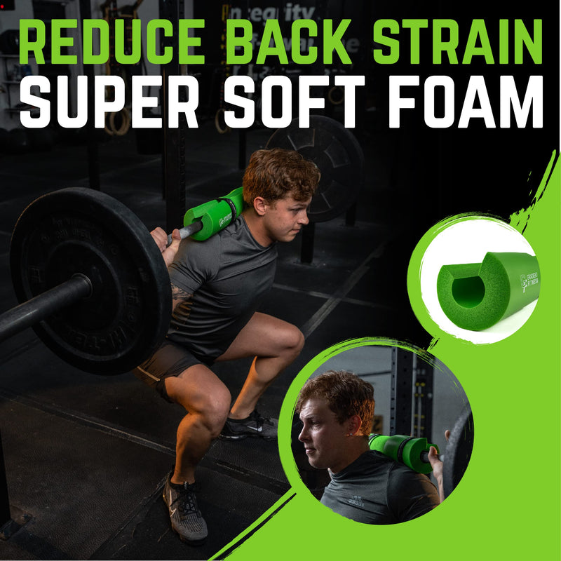 Gradient Fitness Barbell Pad - Hip Thrust & Squat Pad for Olympic & Standard Bars Green