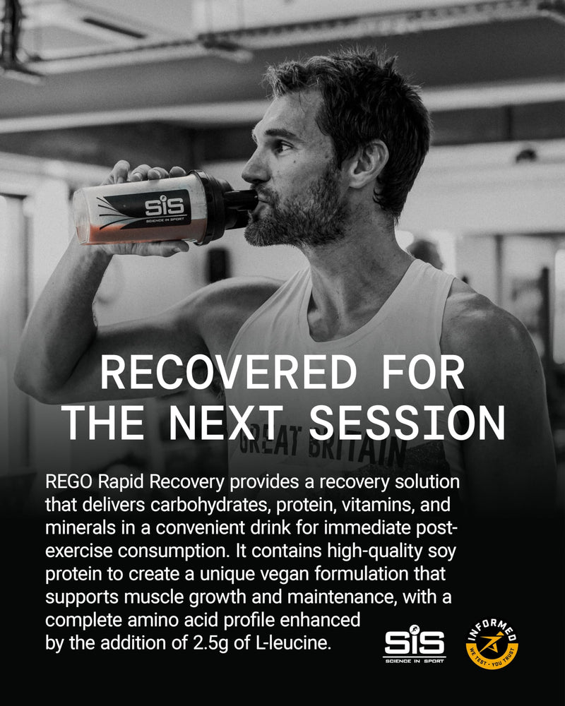 SiS REGO Rapid Recovery - Vegan-Friendly Protein Powder for Muscle Support - 21g Protein Per Serving - 15 Vitamins & Minerals - Sports Nutrition - Strawberry Flavor - 17.6oz 1.1 Pound (Pack of 1)