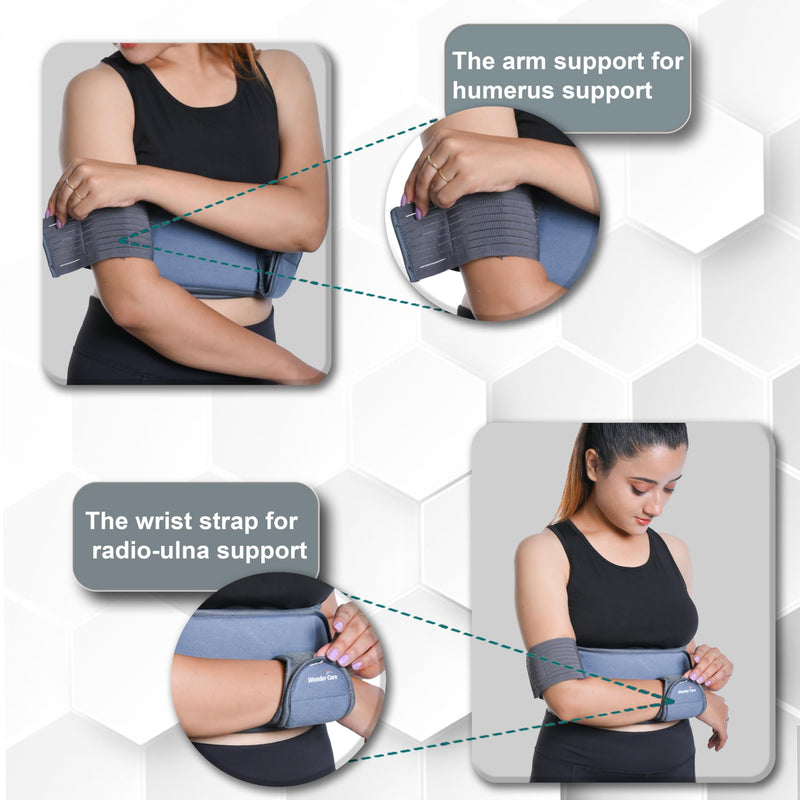 WC shoulder support brace arm slings shoulder immobilizer, youth shoulder brace- Shoulder stabilizer Compression Brace rotator cuff surgery sling, left-right arm sling-Size4 (41-45) inches Size 4 (Pack of 1)