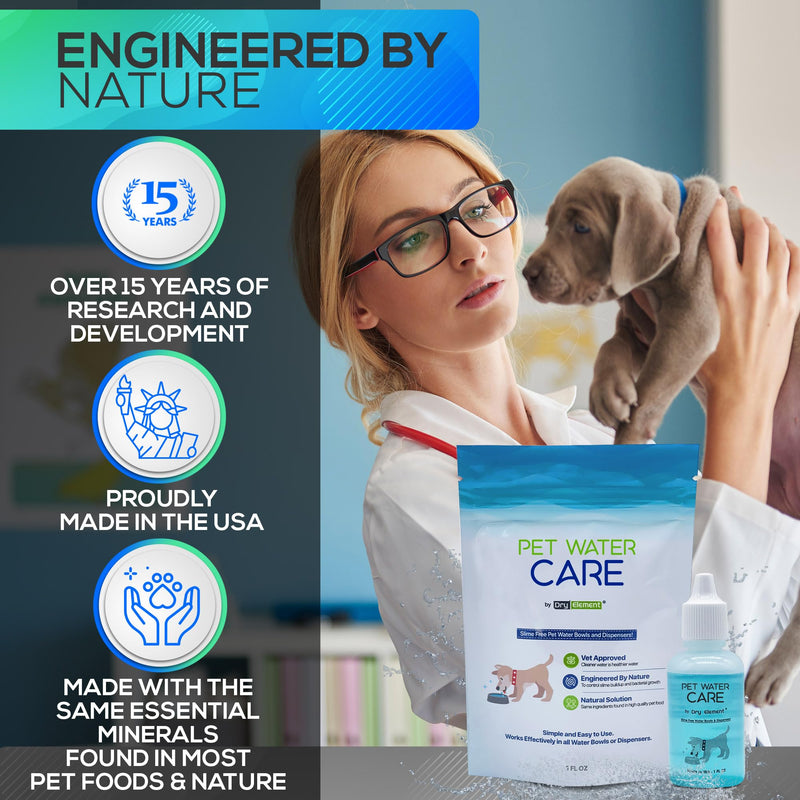 Pet Water Care - Dog and Cat Water Additive for Dental and Oral Care - Prevents Pets Water Bowl and Dispenser Fountain Slime - for Fresh Breath and Cleaner, Healthy Teeth - BeesActive Australia