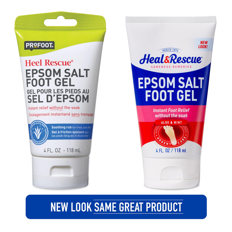 Heal&Rescue Epsom Salt Foot Gel, 4 Ounce, Soothing Relief for Painful, Tired, Aching Feet, Ditch the Foot Bath for Instant Relief 4 Fl Oz (Pack of 1) - BeesActive Australia