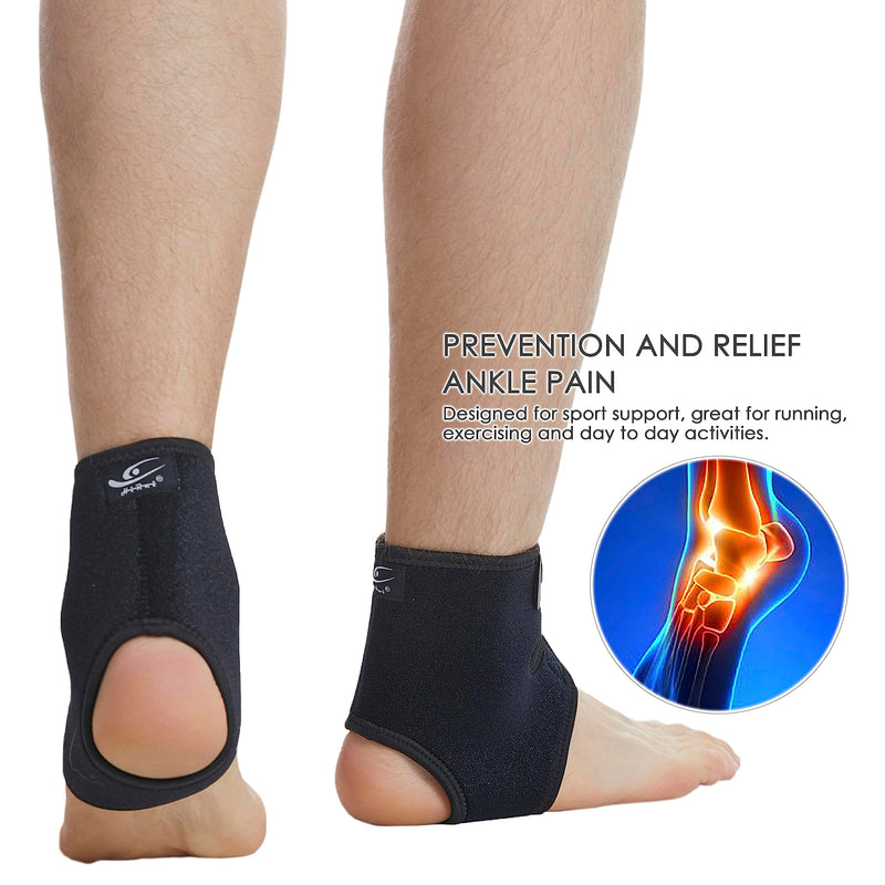 HiRui Ankle Support Brace Ankle Wraps for Men Women, Compression Ankle Brace Breathable Neoprene Sleeve Lightweight High-elastic Stabilizer for Running Sprains Arthritis (Small (Pack of 2)) Small (Pack of 2)