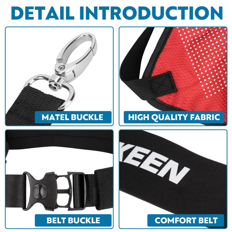 Hikeen Swimming Parachute Resistance Set Training Equipment with 3 Parachute & Adjustable Length Swim Belts for Adults 1 Set