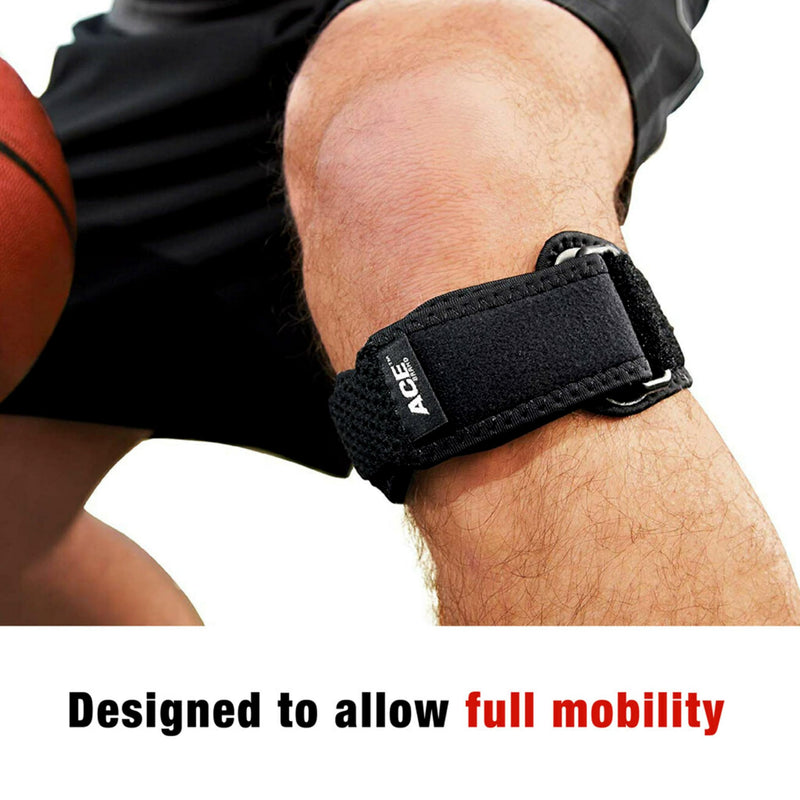 ACE Brand Knee Strap, Adjustable, Black, 1/Pack 1 Count (Pack of 1) - BeesActive Australia