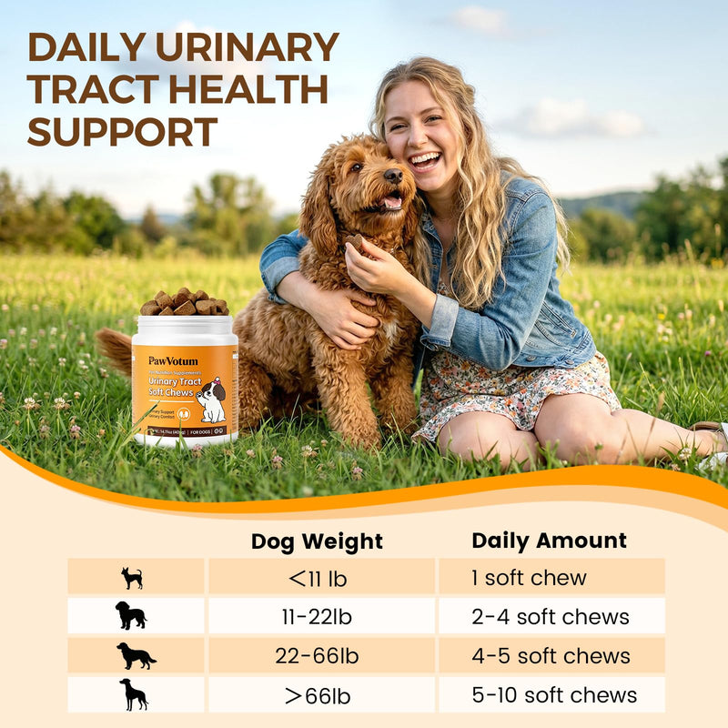 Dogs UTI Chews, Anti Yeast Supplements for Dogs, Support Bladder Control, Maintains Urinary System Health and Immune System Function, Contains cranberry, Yeast Extract and Vitamins, 200 Count