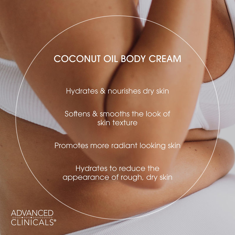 Advanced Clinicals Coconut Oil Body Cream For Women & Men | Hydrating Coconut Lotion For Extremely Dry Skin | Visible Anti Aging Body Butter Skin Care Balm Moisturizer For Hand, Heel, Feet, 16 Ounce 3 - Coconut Oil Botanical Body Lotion - BeesActive Australia