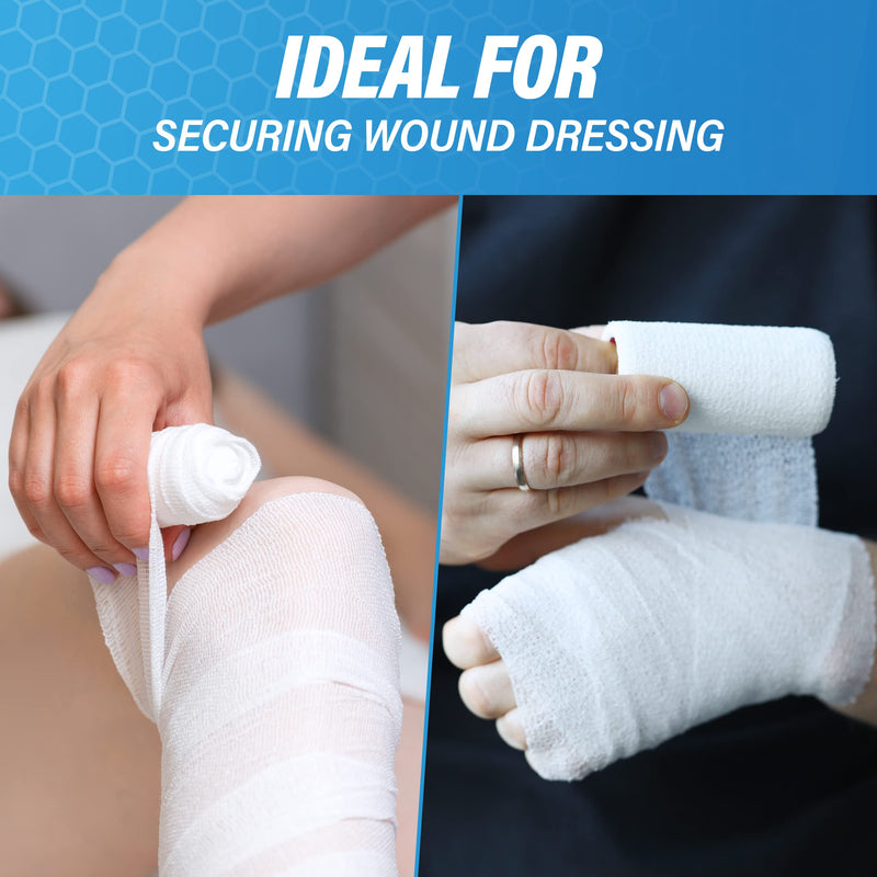 Gauze Bandages – 36 Rolls - Premium First Aid Supplies for Safe Adventuring – Flexible, Stretchable, and Breathable Gauze Rolls – 4” x 4.1 Yards Bandage Wrap for Wound Dressing 4 " Pack of 36 Rolls - BeesActive Australia
