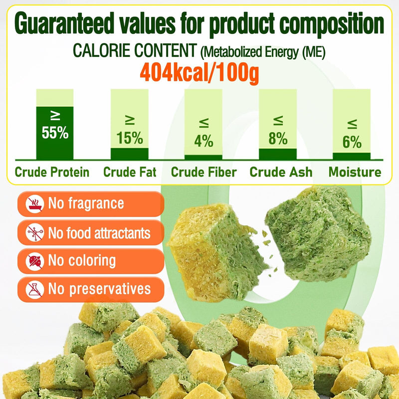 Freezed-Dried Cat Grass Treats, Catgrass Egg Yolk Duo Bites, Cat Dental Treats for Hairball Control and Healthy Coat, Cats Teething Stick (60g, EggYolk) 2.11 Ounce (Pack of 1)