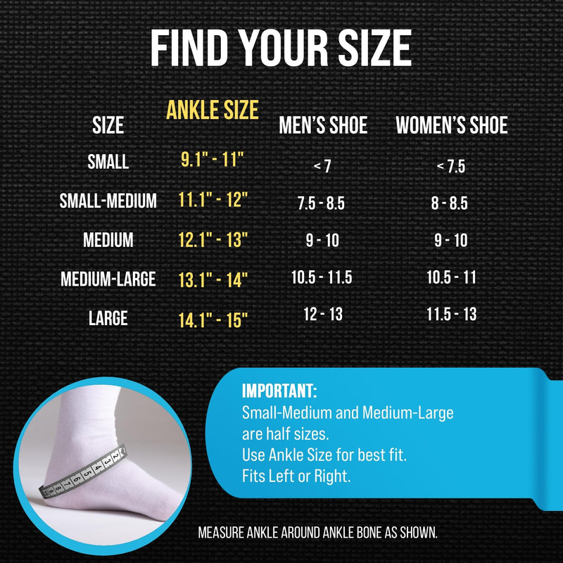 Z ATHLETICS Ankle Brace for Women & Men - Lace Up Adjustable Support with Side Stabilizers for Sprained Ankle, Achilles Tendonitis Relief | Basketball, Volleyball, Running & Sports Recovery Black Medium