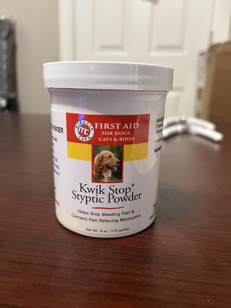 Kwik Stop Styptic Powder Dog Cat & Bird Nail Care (Kwik Stop Powder - 6 oz) Kwik Stop Powder - 6 oz - BeesActive Australia