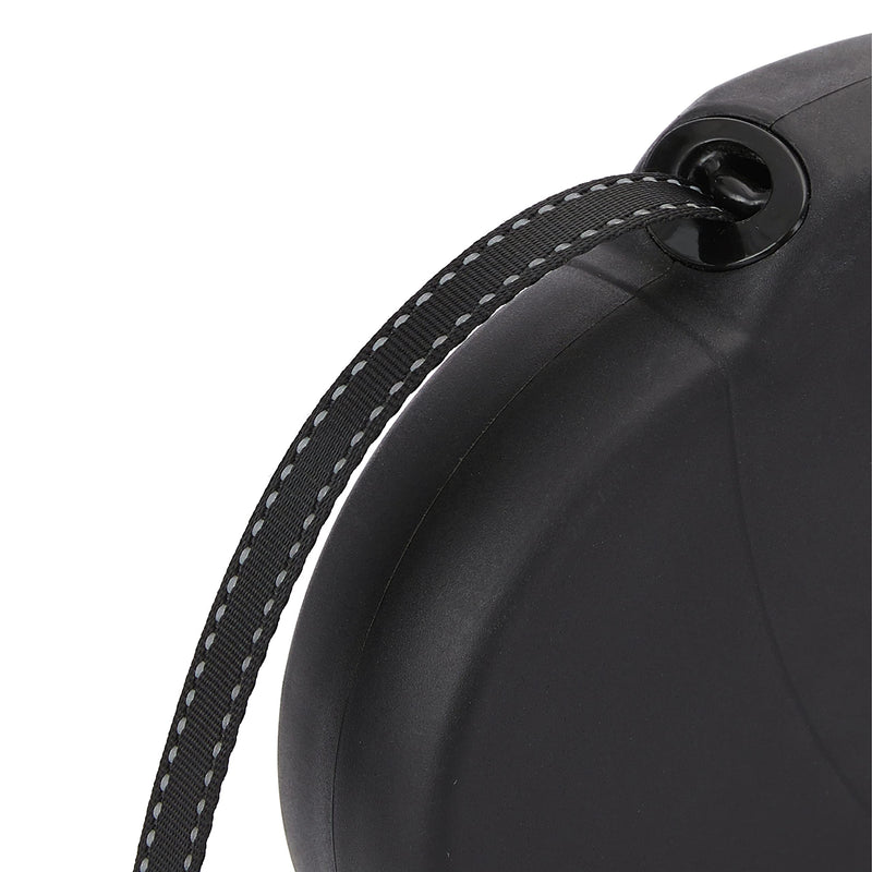 DDOXX Extendable Dog Leash - Stable Reflective Nylon Strips Dog Leash Bite-Resistant - Retractable Leash Break & Lock System - XS (Black) XS | 3m | up to 8 kg black - BeesActive Australia
