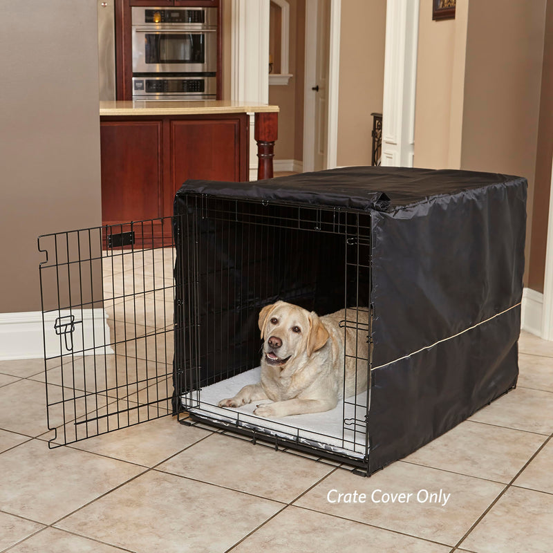 MidWest Homes for Pets Dog Crate Cover, Privacy Dog Crate Cover Fits MidWest Dog Crates, Crate Cover Only, Machine Wash & Dry, Black, 42-Inch - BeesActive Australia