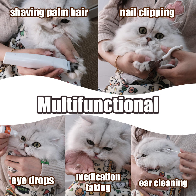 Cat Grooming Wrap Cat Wrap for Cutting Nails Cat Restraint for Nail Clipping Cat Swaddle Wrap Cat Burrito Wrap XL(Within 15lbs) Anti-Scratch Anti-Escape Multifunctional Pet Tool XL-27.6inch (within 15lbs) #A1 - BeesActive Australia