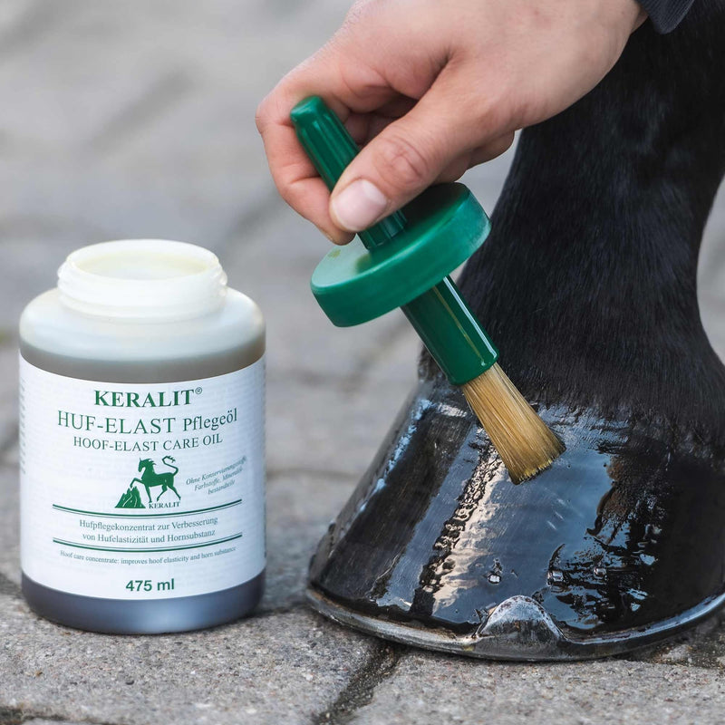 Keralit Hoof-Elast care oil for horses | 475ml | Moisture-binding improvement for horse hooves | Liquid active ingredient concentrate | Contains bay oil, sesame oil, avocado oil