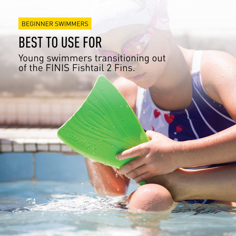Finis Booster Kids Swim Fins Green (Jr 8-11)