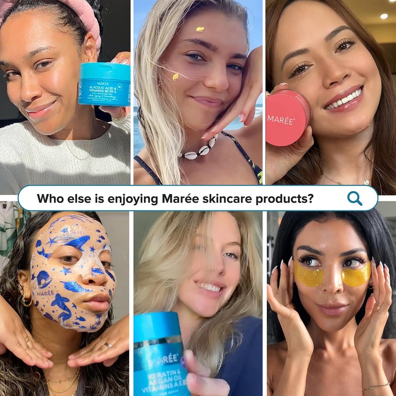 MAREE Eye Gel Pads - Under Eye Wrinkle Patches for Puffy Eyes and Dark Circles with Natural Marine Collagen & Hyaluronic Acid - Anti-Aging Eye Mask for Face to Soothe Puffiness, Eye Bags and Wrinkles Eye Gels - BeesActive Australia