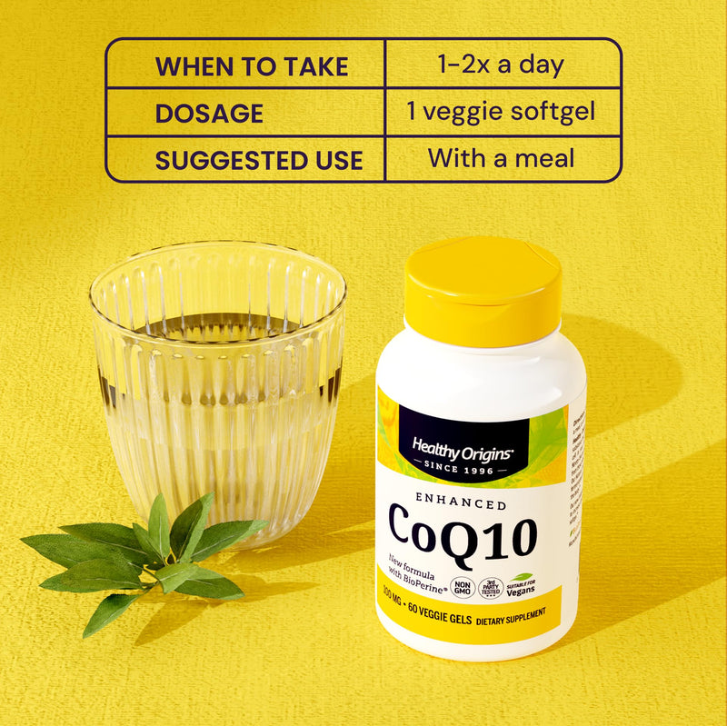 Healthy Origins CoQ10 100 mg + BioPerine, 150 Veggie Gels 150 Count (Pack of 1)