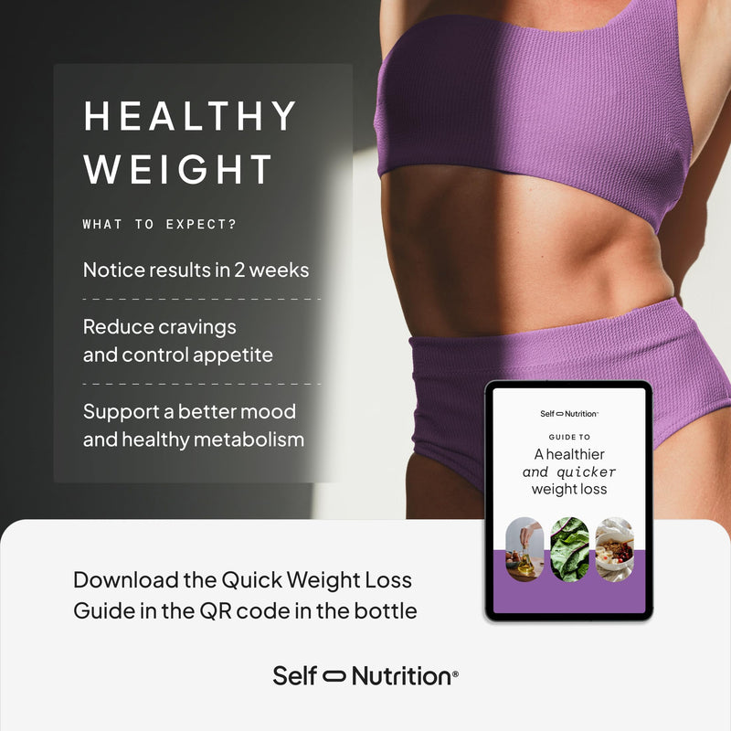 SELF NUTRITION Healthy Weight Loss Supplement for Women - Third-Party Tested - Appetite and Craving Control, Fat Burner, Weight Loss Supplement, Metabolism and Mood Booster - Made in USA, 60 Capsules