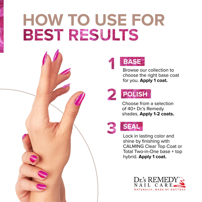 Dr’s Remedy Enriched Nail Polish: Non Toxic, All Natural, and Organic - Doctor Formulated: Strengthens, Restores, Heals, and Protects '24-Free' - REFLECTIVE Rose 0.5 Fl Oz (Pack of 1) - BeesActive Australia