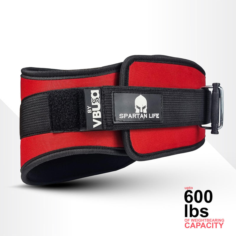 Self-Locking gym belt - Premium Lifting Belt for Fitness, Weight Lifting, Squats, Deadlifts, Bodybuilding - Training Lifting back support Lifting belt for Men & Women M Red