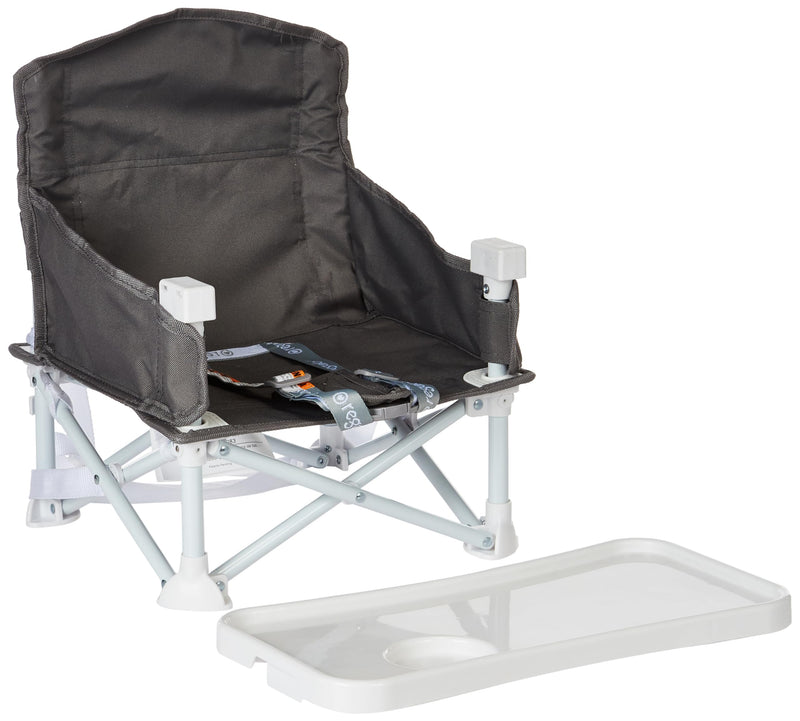 Regalo My Chair 2-in-1 Portable Travel Booster Seat & Activity Chair, Bonus Kit includes, Oversized Removable Tray with Cup Holder, Gray 1 Count (Pack of 1) - BeesActive Australia