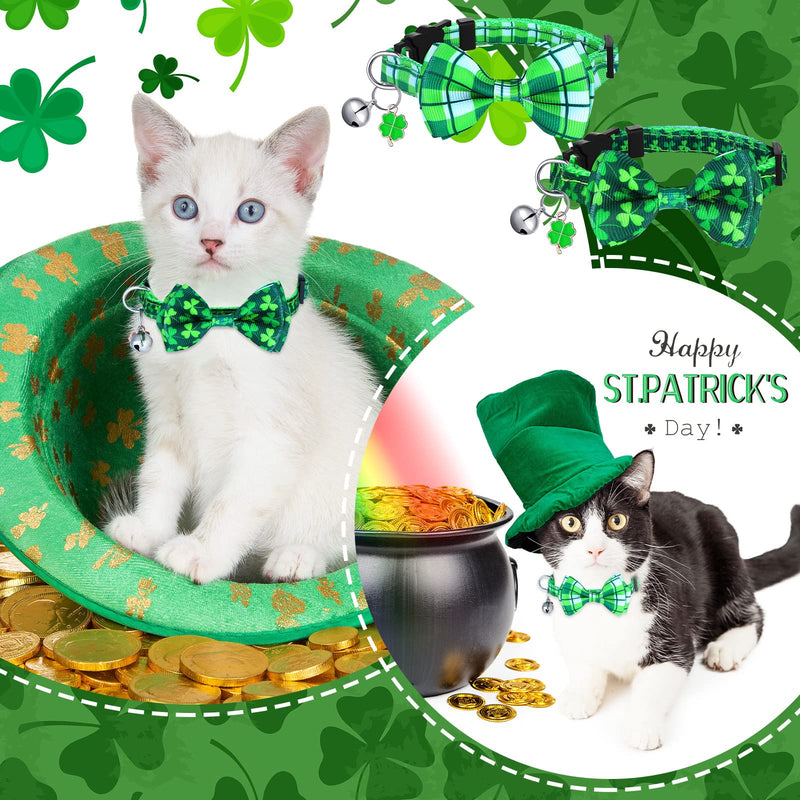 Sadnyy 9 Pcs Valentine's Day Cat Collars Holiday Cat Collars Breakaway St. Patrick's Day Cat Collar with Bow Tie and Bell Adjustable Easter and Safety Buckle Collars for Kitten Puppy Daily(Small) Small - BeesActive Australia