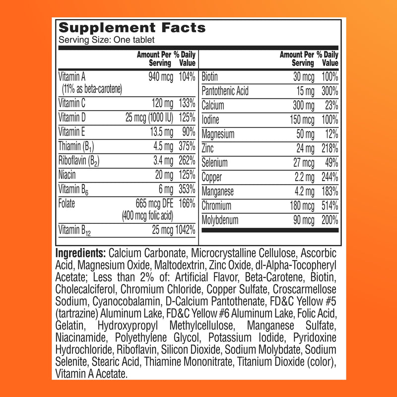 One A Day Multivitamin for Women 50 and Over Tablets, Womens Multivitamin 50 plus with Vitamins D, C, E, Zinc & Biotin, Daily Vitamins for Woman 50+, 200 Ct