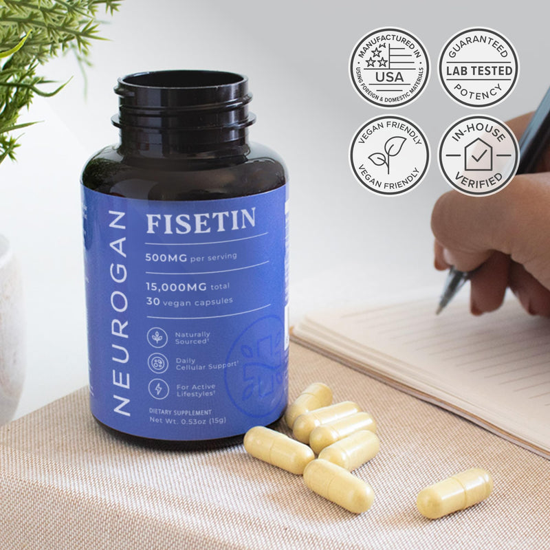 Neurogan Fisetin 500mg – Senolytic & Healthy Aging Cellular Support, 30 Ct