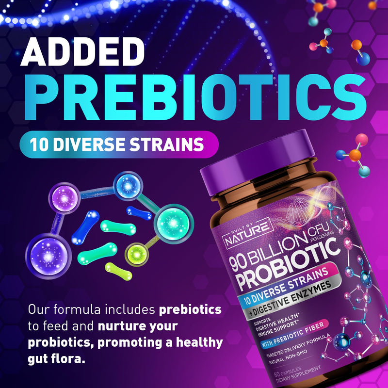 Built by Nature Probiotic for Men & Women, 60 Capsules | 100 Billion CFU