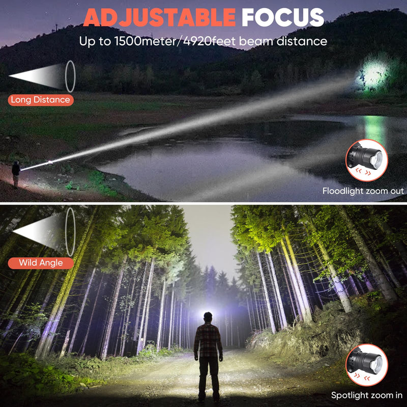 Headlamp Rechargeable,Super Bright Led Head Lamp With Motion Sensor,10 Modes,125°Adjustable Head Lights for Forehead,Waterproof Head Flashlight for Adults,Bike,Camping,Zoomable Headband Light
