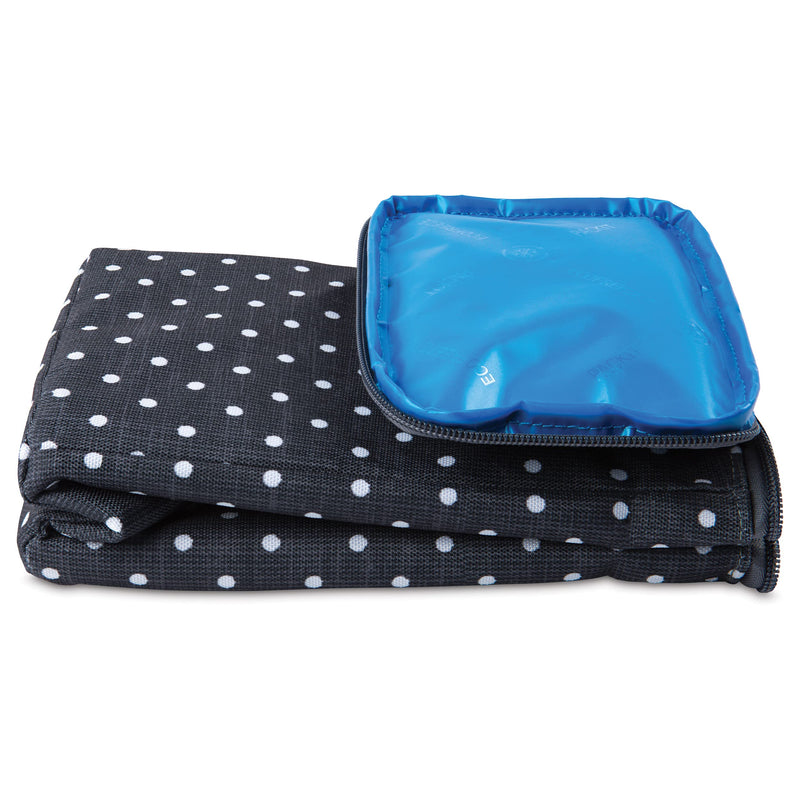 PackIt Freezable Double Bottle Bag, Built with EcoFreeze Technology, Antimicrobial lining, Collapsible, Reusable, Zip Closure, Buckle Handle, Perfect for Breastmilk and Formula On the Go Polka Dots - BeesActive Australia