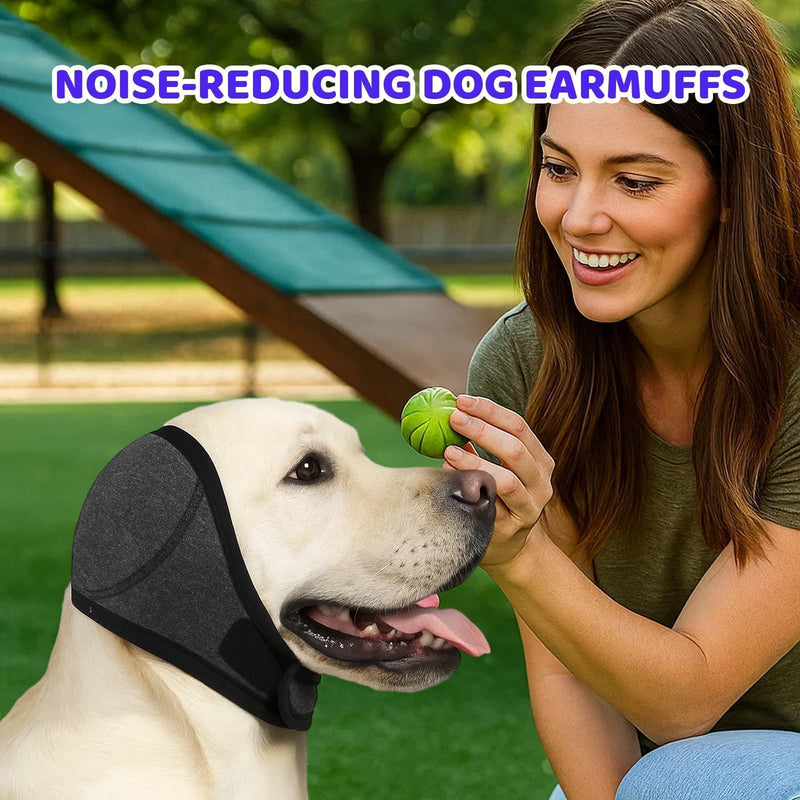 Adjustable Dog Ears Cover, Calming Hood with Ear Protection - Provides Warmth, Soothes Anxiety & Prevents Wound Infection, Size L