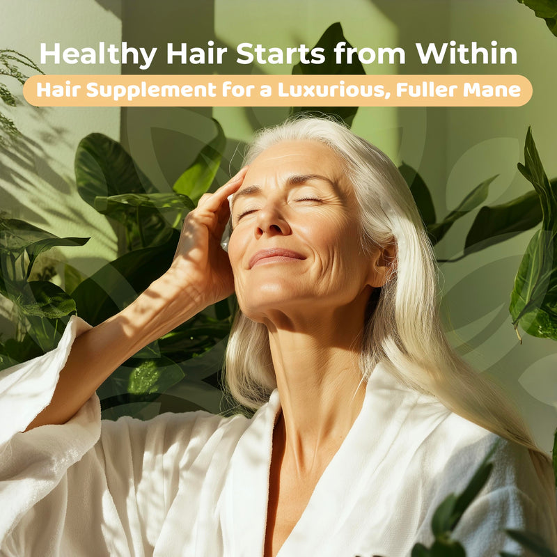 HairVive | Hair Growth Accelerator & Vitamins for Hair Loss | Hair Regrowth, Hair Vitamins, Biotin, Collagen, 30 Days Supply. Apple Pie Flavor