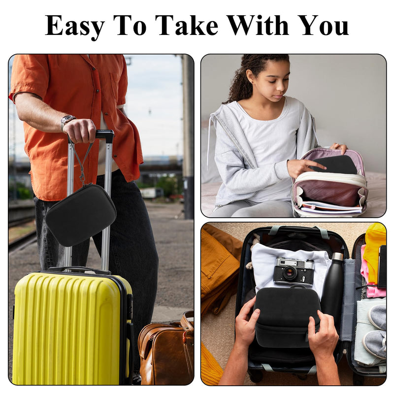 Carrying Case for Portable Handheld Inhaler Nebulizer Machine, Portable Nebulizer Hard Case for Travel, Asthma Inhaler Spacer Bag for Storage (Black) Black - BeesActive Australia