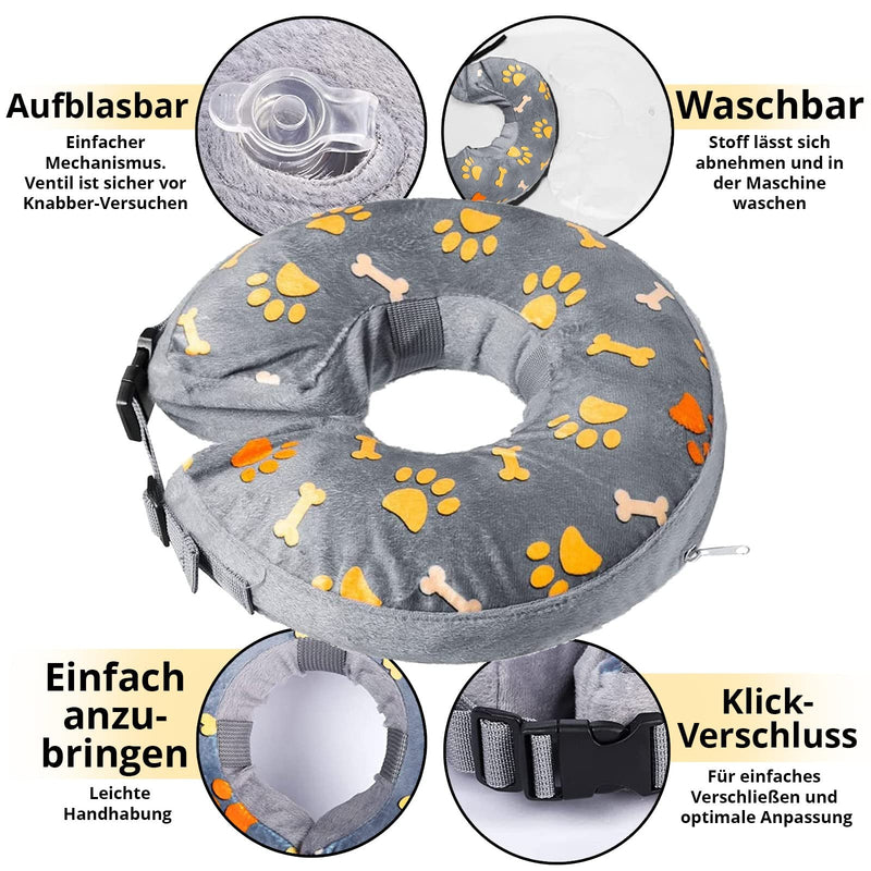 Neck collar for dogs and cats inflatable leak protection neck collar dog collar soft surgical collar M OMH_Dog collar_M - BeesActive Australia