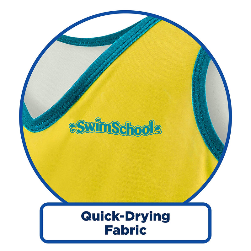 SwimSchool TOT Swim Trainer Vests for Toddlers Ages 2-4 – Boys/Girls – Multiple Colors/Styles – Learn to Swim Pool Floaties SwimSchool Deluxe Swim Trainer (Yellow)