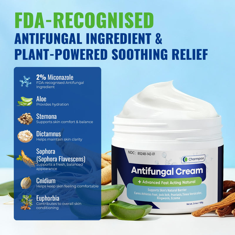 CHARMPOO Advanced Antifungal Cream for Jock Itch & Athlete’s Foot, 3.4 oz single pack